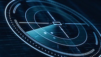 An illustration of a RADAR screen