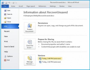 recover word document in mac